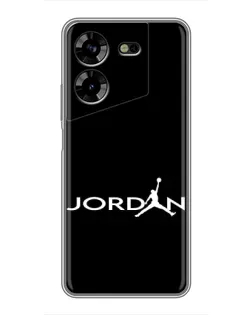 Чехол для TECNO POVA 5 (LG7n) с картинкой «Jordan White Logo» Чехол для TECNO POVA 5 (LG7n) с картинкой «Jordan White Logo»