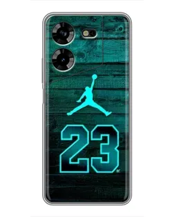 Чехол для TECNO POVA 5 (LG7n) с картинкой «Jordan Cyan 23» Чехол для TECNO POVA 5 (LG7n) с картинкой «Jordan Cyan 23»