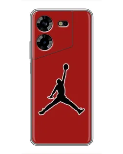 Чехол для TECNO POVA 5 (LG7n) с картинкой «Jordan Red Back» Чехол для TECNO POVA 5 (LG7n) с картинкой «Jordan Red Back»