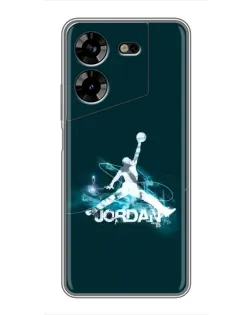 Чехол для TECNO POVA 5 (LG7n) с картинкой «Jordan Blue Fire» Чехол для TECNO POVA 5 (LG7n) с картинкой «Jordan Blue Fire»
