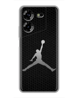 Чехол для TECNO POVA 5 (LG7n) с картинкой «Jordan Dark Carbon» Чехол для TECNO POVA 5 (LG7n) с картинкой «Jordan Dark Carbon»