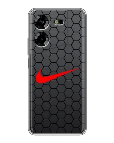 Чехол для TECNO POVA 5 (LG7n) с картинкой «Nike — карбоновая сетка» Чехол для TECNO POVA 5 (LG7n) с картинкой «Nike — карбоновая сетка»