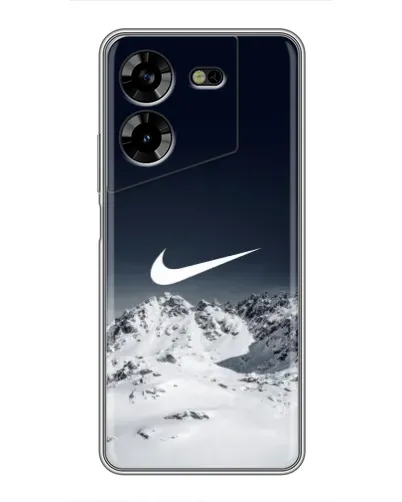 Чехол для TECNO POVA 5 (LG7n) с картинкой «Nike — зимние горы» Чехол для TECNO POVA 5 (LG7n) с картинкой «Nike — зимние горы»