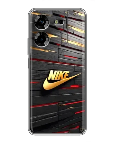Чехол для TECNO POVA 5 (LG7n) с картинкой «Золотой Nike на металле» Чехол для TECNO POVA 5 (LG7n) с картинкой «Золотой Nike на металле»