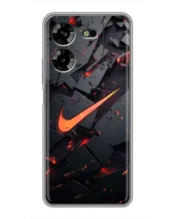 Чехол для TECNO POVA 5 (LG7n) с картинкой «Nike — эффект разломов» Чехол для TECNO POVA 5 (LG7n) с картинкой «Nike — эффект разломов»