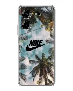 Чехол для TECNO POVA 5 (LG7n) с картинкой «Тропический принт Nike» Чехол для TECNO POVA 5 (LG7n) с картинкой «Тропический принт Nike»