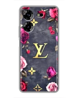 Чехол для TECNO POVA 5 (LG7n) с картинкой «Цветочный Louis Vuitton»