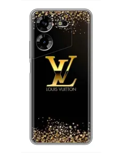 Чехол для TECNO POVA 5 (LG7n) с картинкой «LV — золотые искры»