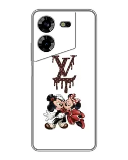 Чехол для TECNO POVA 5 (LG7n) с картинкой «LV и Микки Маус»