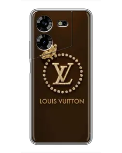 Чехол для TECNO POVA 5 (LG7n) с картинкой «LV — золотая печать»