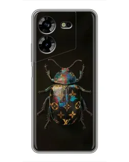 Чехол для TECNO POVA 5 (LG7n) с картинкой «LV — мраморный принт»
