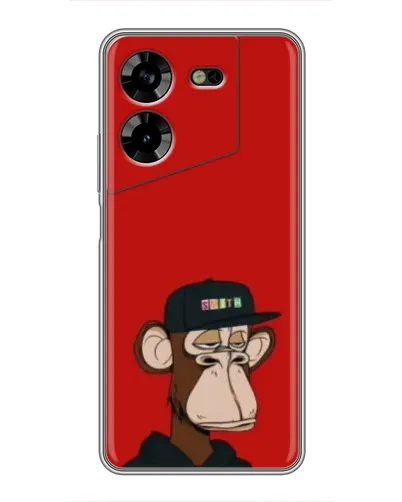 Чехол для TECNO POVA 5 (LG7n) с картинкой «Bored Ape — красный фон» Чехол для TECNO POVA 5 (LG7n) с картинкой «Bored Ape — красный фон»