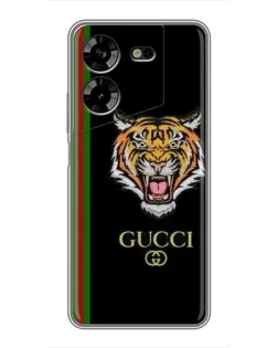 Чехол для TECNO POVA 5 (LG7n) с картинкой «Тигр Gucci»