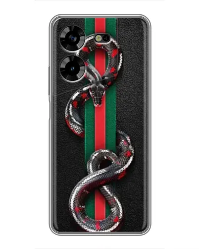 Чехол для TECNO POVA 5 (LG7n) с картинкой «Gucci — змея на полосе» Чехол для TECNO POVA 5 (LG7n) с картинкой «Gucci — змея на полосе»