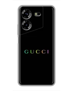 Чехол для TECNO POVA 5 (LG7n) с картинкой «Gucci — неоновый минимализм»