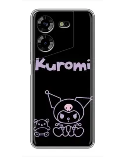 Чехол для TECNO POVA 5 (LG7n) с картинкой «Kuromi — черный минимализм» Чехол для TECNO POVA 5 (LG7n) с картинкой «Kuromi — черный минимализм»