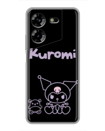 Чехол для TECNO POVA 5 (LG7n) с картинкой «Kuromi — черный минимализм» Чехол для TECNO POVA 5 (LG7n) с картинкой «Kuromi — черный минимализм»