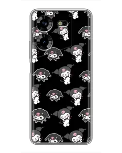 Чехол для TECNO POVA 5 (LG7n) с картинкой «Черный паттерн Kuromi» Чехол для TECNO POVA 5 (LG7n) с картинкой «Черный паттерн Kuromi»