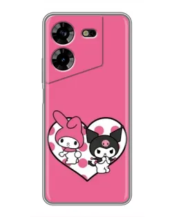 Чехол для TECNO POVA 5 (LG7n) с картинкой «Kuromi и My Melody» Чехол для TECNO POVA 5 (LG7n) с картинкой «Kuromi и My Melody»