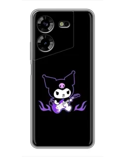 Чехол для TECNO POVA 5 (LG7n) с картинкой «Электрическая Kuromi» Чехол для TECNO POVA 5 (LG7n) с картинкой «Электрическая Kuromi»