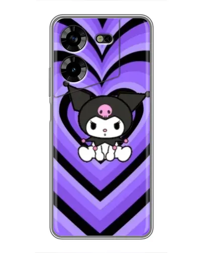 Чехол для TECNO POVA 5 (LG7n) с картинкой «Kuromi и фиолетовые сердца» Чехол для TECNO POVA 5 (LG7n) с картинкой «Kuromi и фиолетовые сердца»