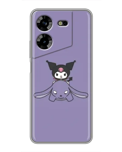 Чехол для TECNO POVA 5 (LG7n) с картинкой «Kuromi на лиловом фоне» Чехол для TECNO POVA 5 (LG7n) с картинкой «Kuromi на лиловом фоне»