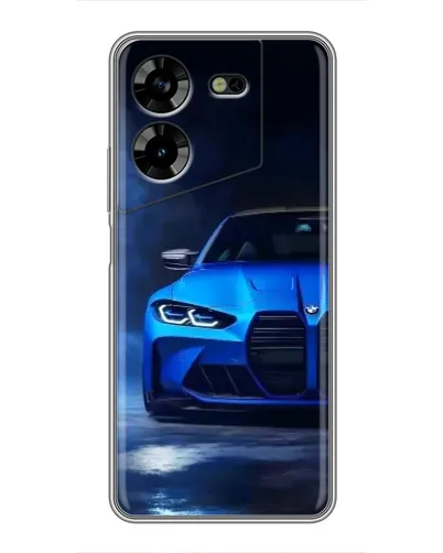 Чехол для TECNO POVA 5 (LG7n) с картинкой «Голубая BMW M4»