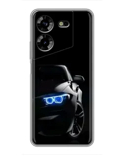 Чехол для TECNO POVA 5 (LG7n) с картинкой «BMW — ночной взгляд»