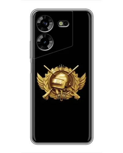 Чехол для TECNO POVA 5 (LG7n) с картинкой «PUBG — оранжевый градиент» Чехол для TECNO POVA 5 (LG7n) с картинкой «PUBG — оранжевый градиент»