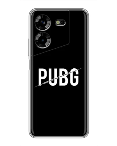 Чехол для TECNO POVA 5 (LG7n) с картинкой «PUBG — белый логотип» Чехол для TECNO POVA 5 (LG7n) с картинкой «PUBG — белый логотип»