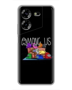 Чехол для TECNO POVA 5 (LG7n) с картинкой «Логотип Among Us»