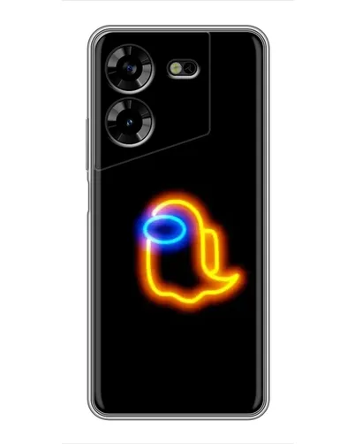Чехол для TECNO POVA 5 (LG7n) с картинкой «Among Us неоновое сияние»