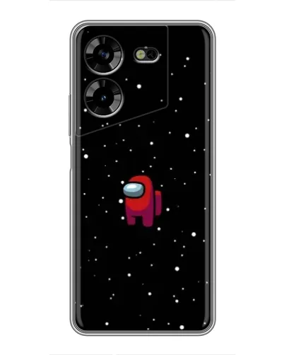 Чехол для TECNO POVA 5 (LG7n) с картинкой «Красный Among Us»
