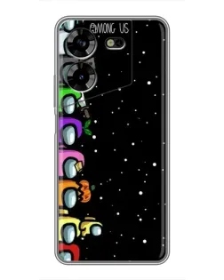 Чехол для TECNO POVA 5 (LG7n) с картинкой «Команда Among Us»