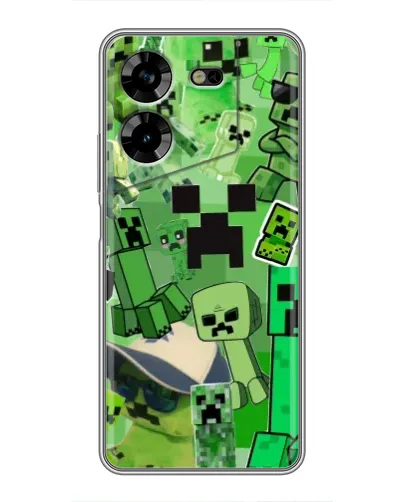 Чехол для TECNO POVA 5 (LG7n) с картинкой «Криперы Minecraft» Чехол для TECNO POVA 5 (LG7n) с картинкой «Криперы Minecraft»