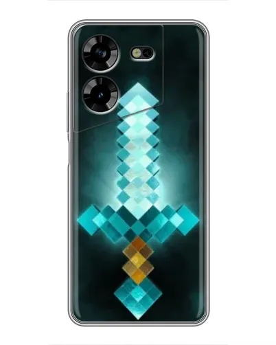 Чехол для TECNO POVA 5 (LG7n) с картинкой «Алмазный меч неон» Чехол для TECNO POVA 5 (LG7n) с картинкой «Алмазный меч неон»