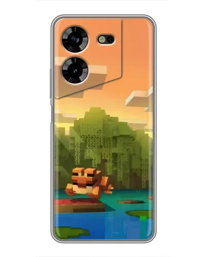 Чехол для TECNO POVA 5 (LG7n) с картинкой «Майнкрафт закат солнца» Чехол для TECNO POVA 5 (LG7n) с картинкой «Майнкрафт закат солнца»