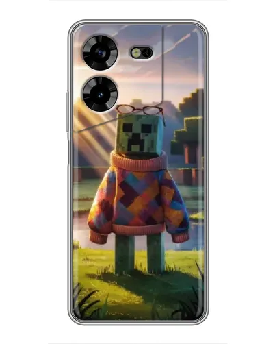 Чехол для TECNO POVA 5 (LG7n) с картинкой «Крипер в свитере» Чехол для TECNO POVA 5 (LG7n) с картинкой «Крипер в свитере»