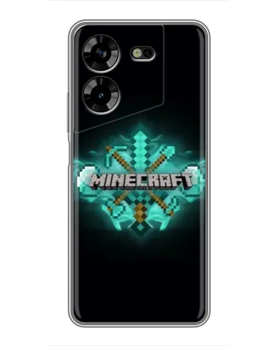 Чехол для TECNO POVA 5 (LG7n) с картинкой «Minecraft Diamond лого» Чехол для TECNO POVA 5 (LG7n) с картинкой «Minecraft Diamond лого»