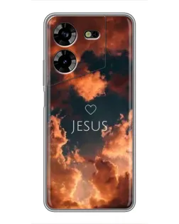 Чехол для TECNO POVA 5 (LG7n) с картинкой «Сияние Имени Jesus»