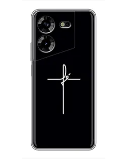 Чехол для TECNO POVA 5 (LG7n) с картинкой «Тонкий крест» Чехол для TECNO POVA 5 (LG7n) с картинкой «Тонкий крест»