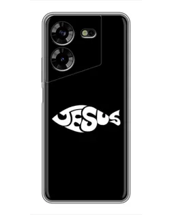 Чехол для TECNO POVA 5 (LG7n) с картинкой «Рыба Jesus» Чехол для TECNO POVA 5 (LG7n) с картинкой «Рыба Jesus»