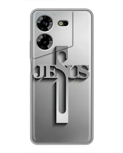 Чехол для TECNO POVA 5 (LG7n) с картинкой «Металлический крест Jesus» Чехол для TECNO POVA 5 (LG7n) с картинкой «Металлический крест Jesus»