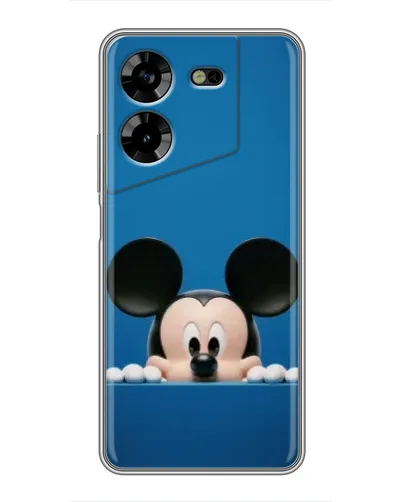 Чехол для TECNO POVA 5 (LG7n) с картинкой «Микки выглядывает»