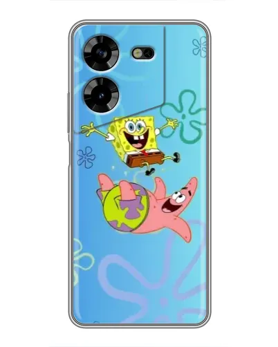 Чехол для TECNO POVA 5 (LG7n) с картинкой «Спанч Боб и Патрик» Чехол для TECNO POVA 5 (LG7n) с картинкой «Спанч Боб и Патрик»
