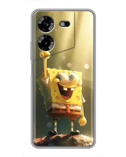 Чехол для TECNO POVA 5 (LG7n) с картинкой «Сияющий Спанч Боб» Чехол для TECNO POVA 5 (LG7n) с картинкой «Сияющий Спанч Боб»