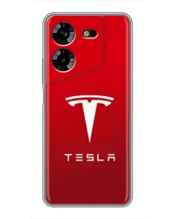 Чехол для TECNO POVA 5 (LG7n) с картинкой «Tesla Red Classic»