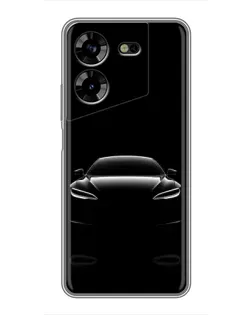 Чехол для TECNO POVA 5 (LG7n) с картинкой «Силуэт Tesla Night»