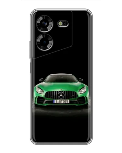 Чехол для TECNO POVA 5 (LG7n) с картинкой «Mercedes — неоновый лого» Чехол для TECNO POVA 5 (LG7n) с картинкой «Mercedes — неоновый лого»