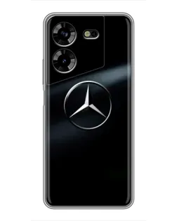 Чехол для TECNO POVA 5 (LG7n) с картинкой «Mercedes на металле»